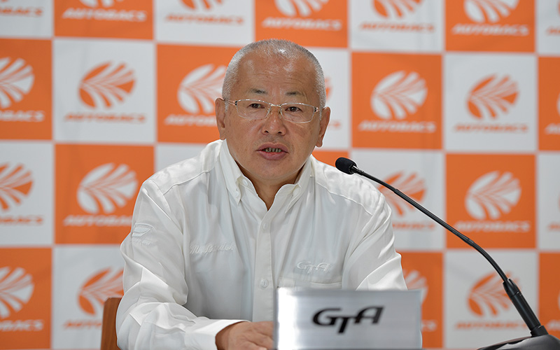 [GTA Regular Press Conference: Rd.2 Fuji]  GTA Chairman Bandoh speaks about Round 2 Fuji event as well as latest updates on special inter-series event.の画像