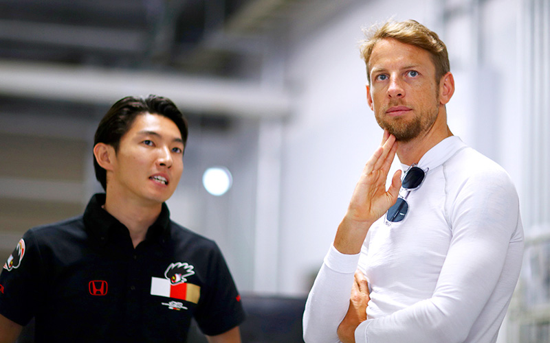 Former F1 champion Button makes first test-runs in the NSX-GT at Suzuka! 
